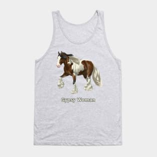 Bay Pinto Gypsy Vanner Horse Gypsy Woman Tank Top